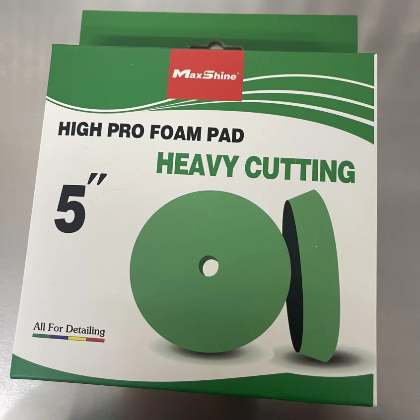 Maxshine High Pro Green Foam Heavy Cutting Pad - 5 Inch German Foam