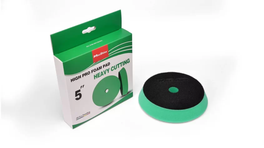 Maxshine High Pro Green Foam Heavy Cutting Pad - 5 Inch German Foam