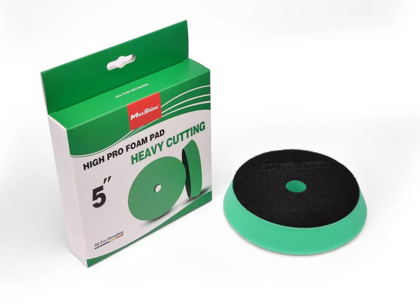 Maxshine High Pro Green Foam Heavy Cutting Pad - 5 Inch German Foam